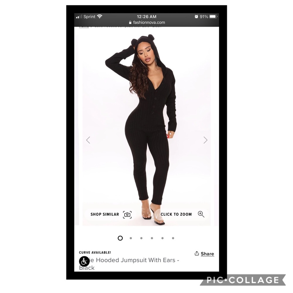 Hooded Jumpsuit With Ears